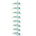 10 Bottle Acrylic Label Forward Wall-Mounted Wine Rack