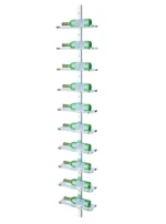 10 Bottle Acrylic Label Forward Wall-Mounted Wine Rack