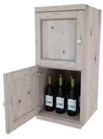 Two Level – Wine Storage Lockers Solid Wood Sides
