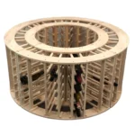 4 Column 24 Bottle Curved Corner Wine Cube - Image 2