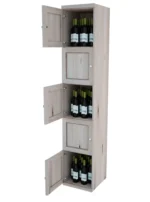 Five Level – Wine Storage Lockers With Fixed Shelves
