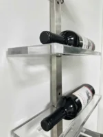 20 Bottle Acrylic Floor-To-Ceiling Wine Rack - Image 3