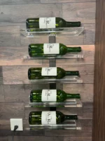10 Bottle Acrylic Label Forward Wall-Mounted Wine Rack - Image 4