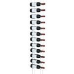 12 Bottle Silver Peg Cable Wine Rack