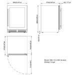 24 INCH UNDER COUNTER LOW-E GLASS DOOR DUAL ZONE WINE COOLER - Image 8