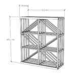 Elite Kit Rack Half-Height Double Diamond Bin Modular Wine Rack - Image 7