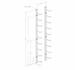 <strong>Magnum / Champagne Wall Mounted Wine Rack<br />9 Bottle<strong> - Image 6