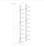 <strong>3' Wall Mounted Wine Rack<br/> 9, 18 or 27 Bottles<br/>Single, Double or Triple Deep<strong> - Image 5