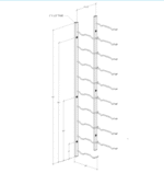 <strong>Big Bottle<br /> Wall Mounted Wine Rack<strong> - Image 7