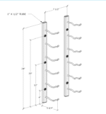 <strong>2' Wall Mounted Wine Rack <br/>6, 12 or 18 Bottles<br/>Single, Double or Triple Deep<strong> - Image 7