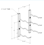 <strong>1' Wall Mounted Wine Rack <br/> 3, 6, or 9 Bottles<br/>Single, Double or Triple Deep<strong> - Image 7