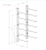 <strong>2' Wall Mounted Wine Rack <br/>6, 12 or 18 Bottles<br/>Single, Double or Triple Deep<strong> - Image 8