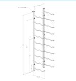 <strong>3' Wall Mounted Wine Rack<br/> 9, 18 or 27 Bottles<br/>Single, Double or Triple Deep<strong> - Image 6