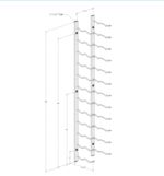 <strong>4' Wall Mounted Wine Rack <br/>12, 24 or 36 Bottles<br/>Single, Double or Triple Deep<strong> - Image 5