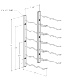 <strong>2' Wall Mounted Wine Rack <br/>6, 12 or 18 Bottles<br/>Single, Double or Triple Deep<strong> - Image 9