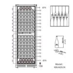 UPRIGHT LOW-E GLASS DOOR DUAL ZONE LARGE WINE COOLER - Image 12