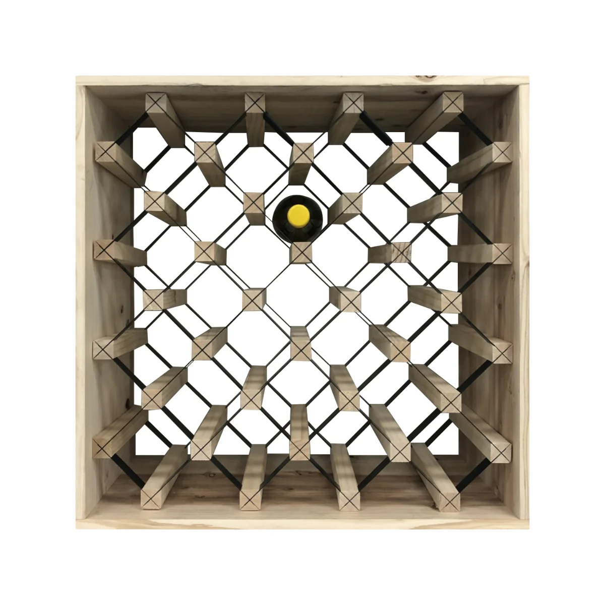 WCD25N.webp 24 Bottle Diamond Cube Wine Rack - Image 1