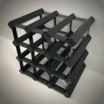 12 Bottle Timber Wine Rack <br/>3x3 Configuration - Image 2