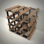12 Bottle Timber Wine Rack <br/>3x3 Configuration - Image 4