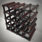 20 Bottle Timber Wine Rack <br/>4x4 Configuration - Image 3