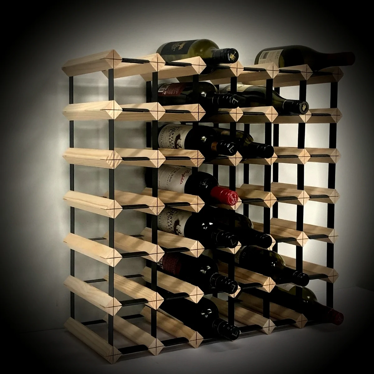 WRTN042NaturalFinish42BottleWineRack_9.webp 42 Bottle Timber Wine Rack <br/>6x6 Configuration - Image 1
