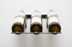 <strong>Wall Mounted Presentation Wine Rack<br/>3 bottle<strong>